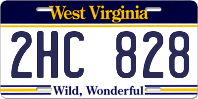 WV license plate 2HC828
