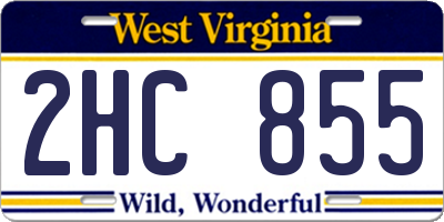 WV license plate 2HC855