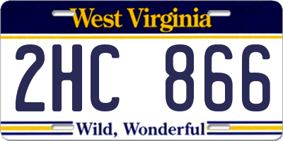 WV license plate 2HC866