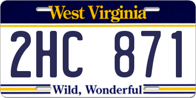 WV license plate 2HC871