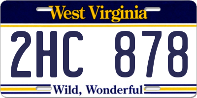 WV license plate 2HC878