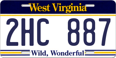 WV license plate 2HC887