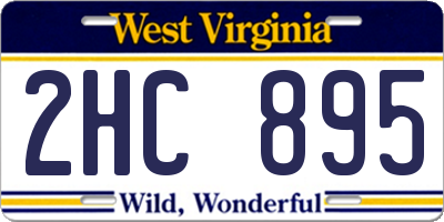 WV license plate 2HC895