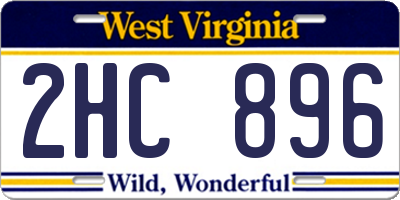 WV license plate 2HC896