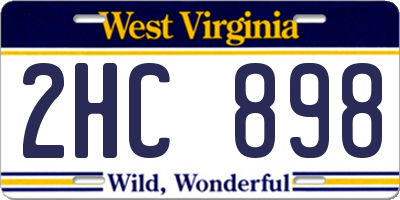 WV license plate 2HC898