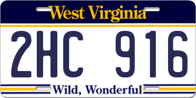 WV license plate 2HC916