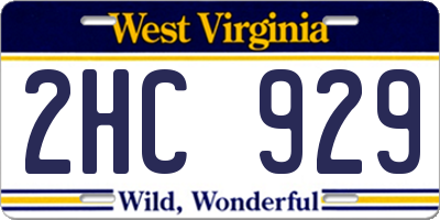 WV license plate 2HC929