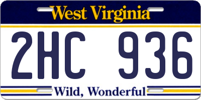 WV license plate 2HC936