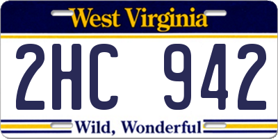 WV license plate 2HC942
