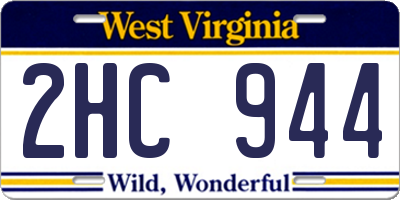 WV license plate 2HC944