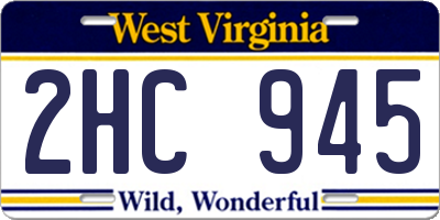 WV license plate 2HC945