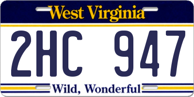 WV license plate 2HC947