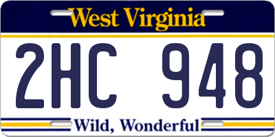 WV license plate 2HC948
