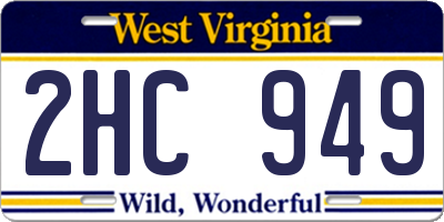 WV license plate 2HC949