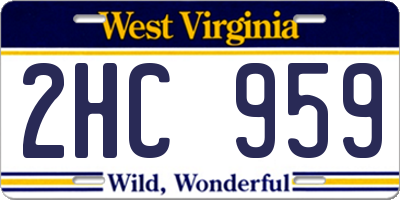 WV license plate 2HC959
