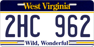 WV license plate 2HC962