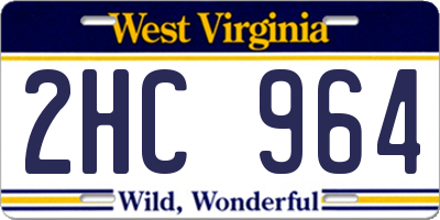 WV license plate 2HC964