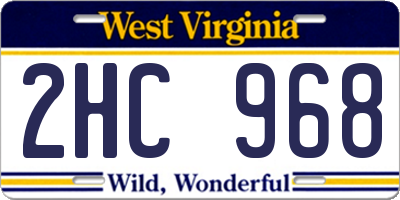 WV license plate 2HC968