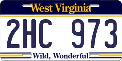 WV license plate 2HC973