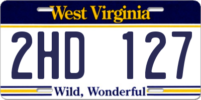 WV license plate 2HD127