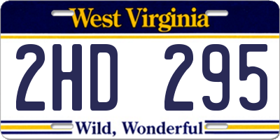 WV license plate 2HD295