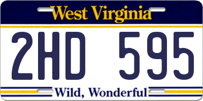 WV license plate 2HD595