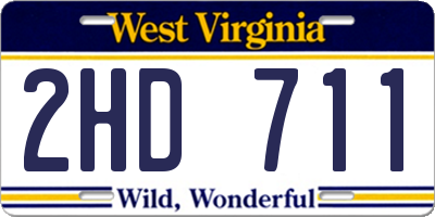 WV license plate 2HD711