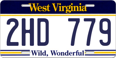 WV license plate 2HD779
