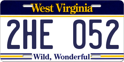 WV license plate 2HE052