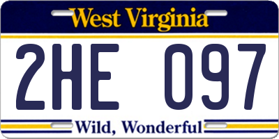 WV license plate 2HE097