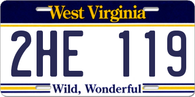 WV license plate 2HE119