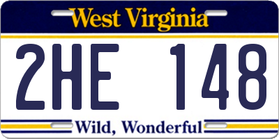WV license plate 2HE148