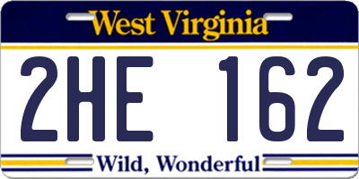 WV license plate 2HE162
