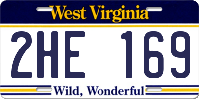 WV license plate 2HE169