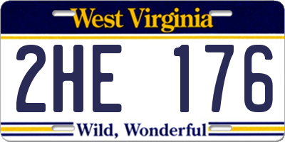 WV license plate 2HE176
