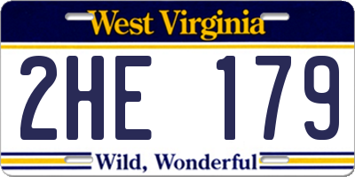 WV license plate 2HE179
