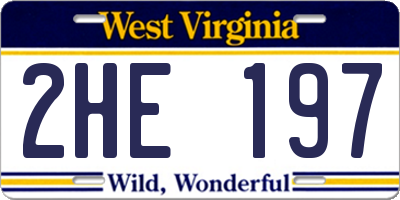 WV license plate 2HE197