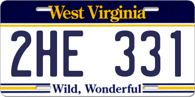 WV license plate 2HE331