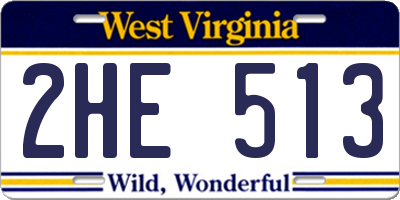 WV license plate 2HE513