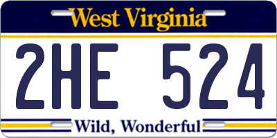 WV license plate 2HE524
