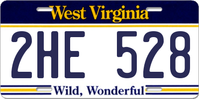 WV license plate 2HE528