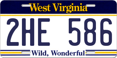 WV license plate 2HE586