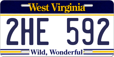 WV license plate 2HE592