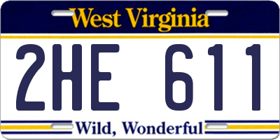 WV license plate 2HE611