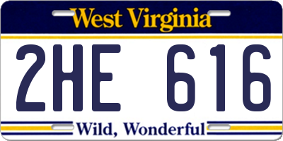 WV license plate 2HE616