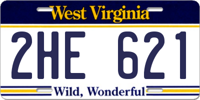 WV license plate 2HE621