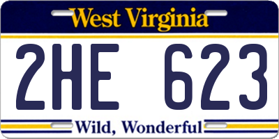 WV license plate 2HE623