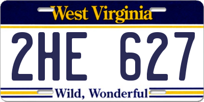 WV license plate 2HE627