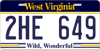 WV license plate 2HE649