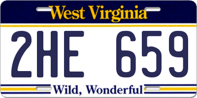 WV license plate 2HE659